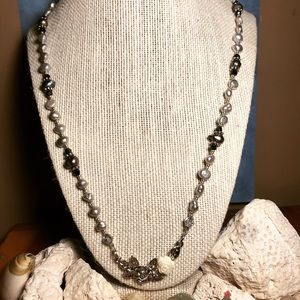 Light & Dark grey Freshwater Pearl necklace